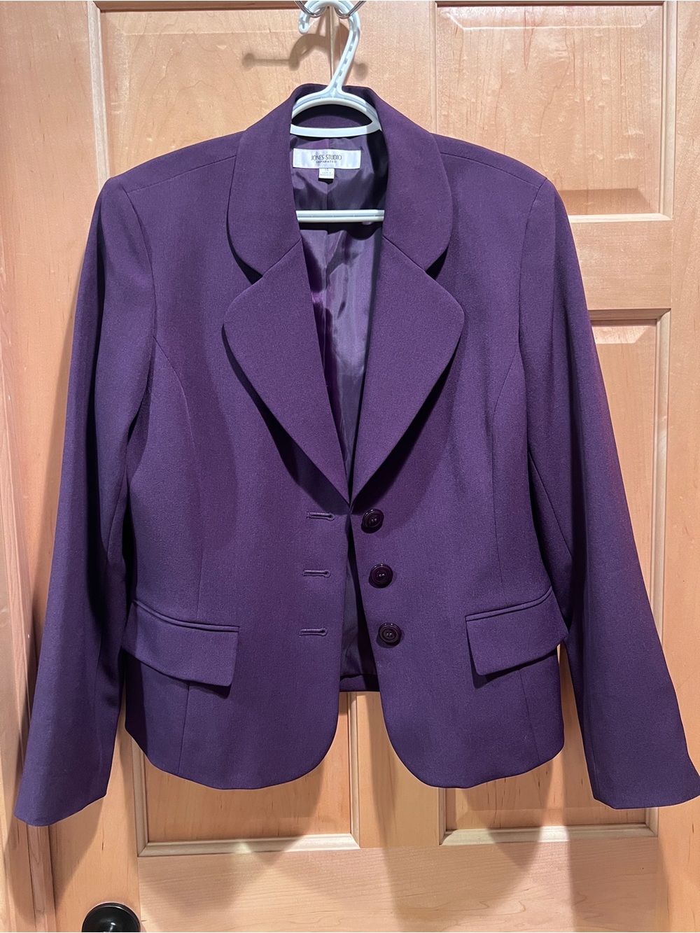 Jones Studio Purple Women's Vintage Blazer Jacket Career Corporate Workwear 14